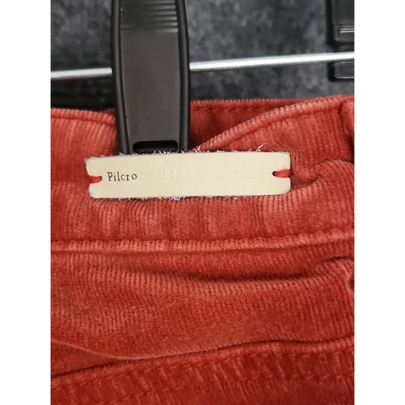 Pilcro and the Letterpress Corduroy High Rise Skinny Pants Size 27 Copper Hippie - Picture 10 of 11